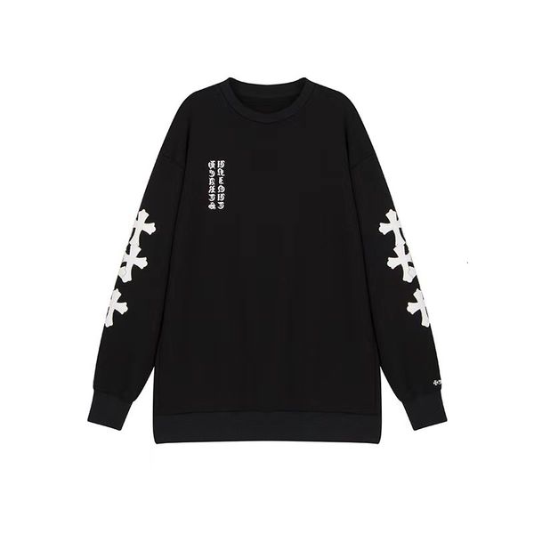 

style family 21 loose round neck sweater women's early autumn thin korean medium and long sleeve top, Black