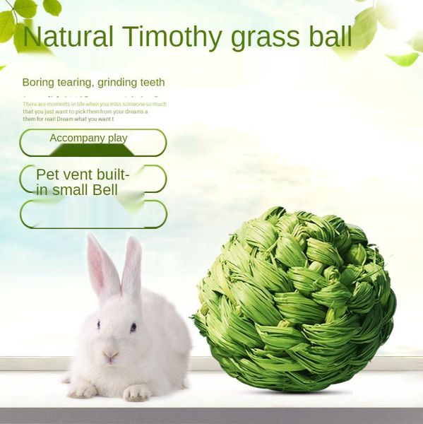 

totoro molar toy natural timothy straw ball small animal supplies toys