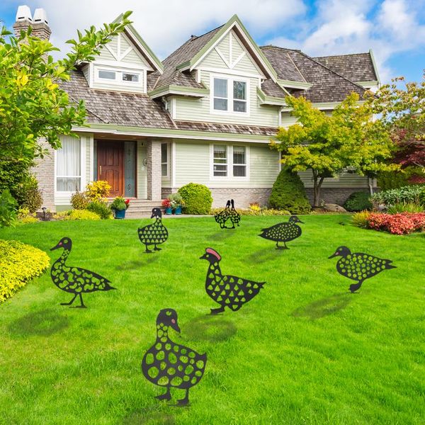 

chicken yard art garden statues backyard lawn stakes plastic duck hen decor gift decoration outdoor ornaments decorations