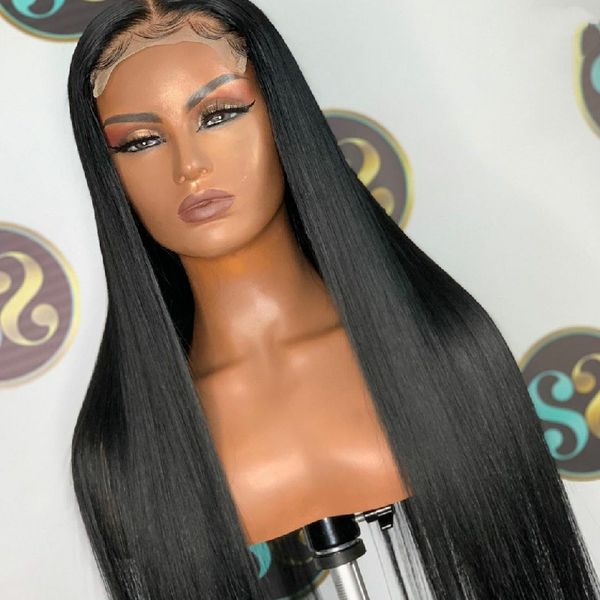 

long straight synthetic wig heat resistant fiber hair for white /black women preplucked middle part nature wigs glueless daily