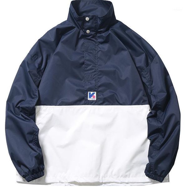 

men's jackets 2021 men patchwork outerwear hip hop street windproof mens soft comfortable casual fashion stand coat plus size, Black;brown