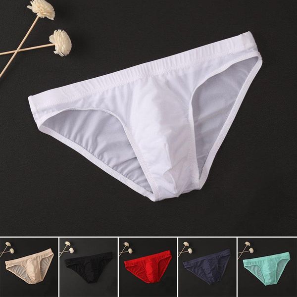 Unterhosen Männer Sexy Unterwäsche Atmungsaktive Durchsichtige Low Rise Slips Männer Solide Slip Erotische Erfrischende Bikini Sissy Linger