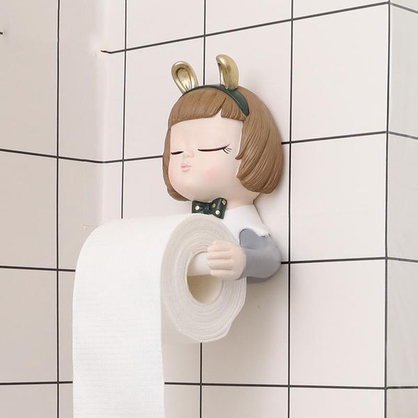 

decorative objects & figurines cartoon cute bubble girl creative home toilet decoration towel holder roll paper tissue box