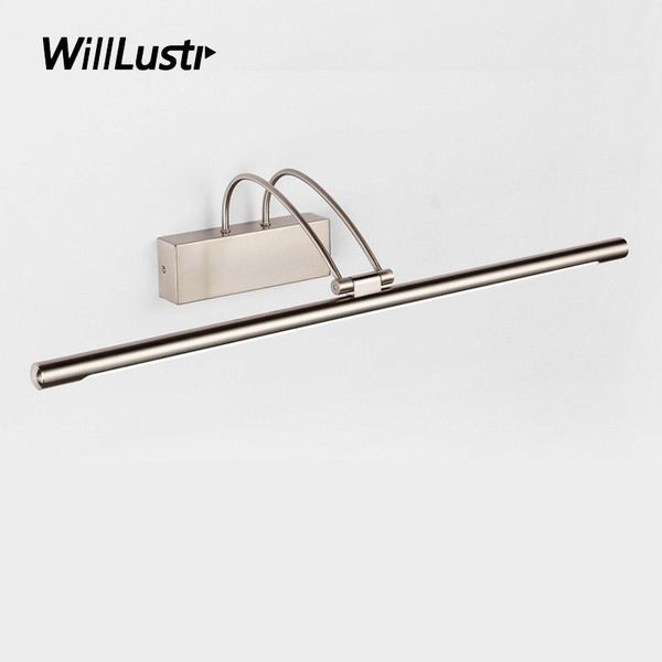 

wall lamps modern acrylic lamp led mirror light el bathroom cloakroom dressing room copper nickel color rotatable head metal sconce