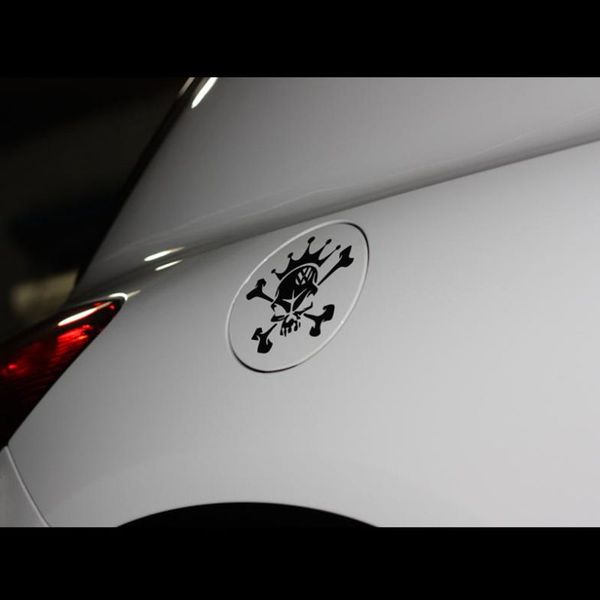 

car stickers vw fuel tank cap for volkswagen scirocco of golf gti r20 reflective stickers skull