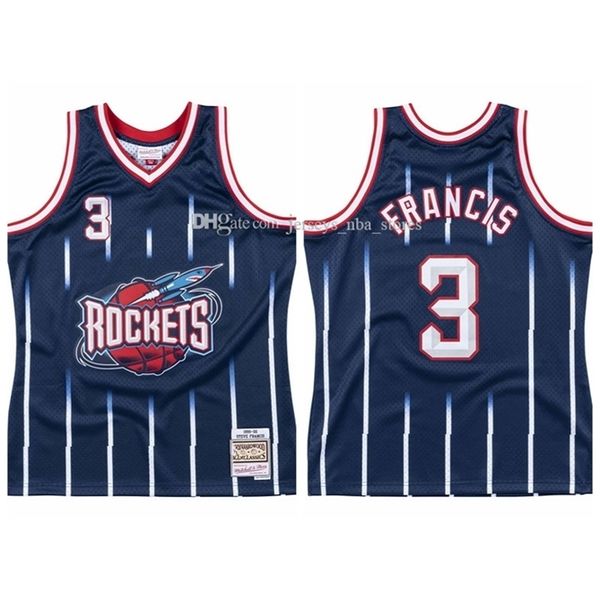 

men\rhouston\rrockets steve francis 3 mitchell & ness teal road 1999-00 hardwoods classics swingman jersey 01, Black