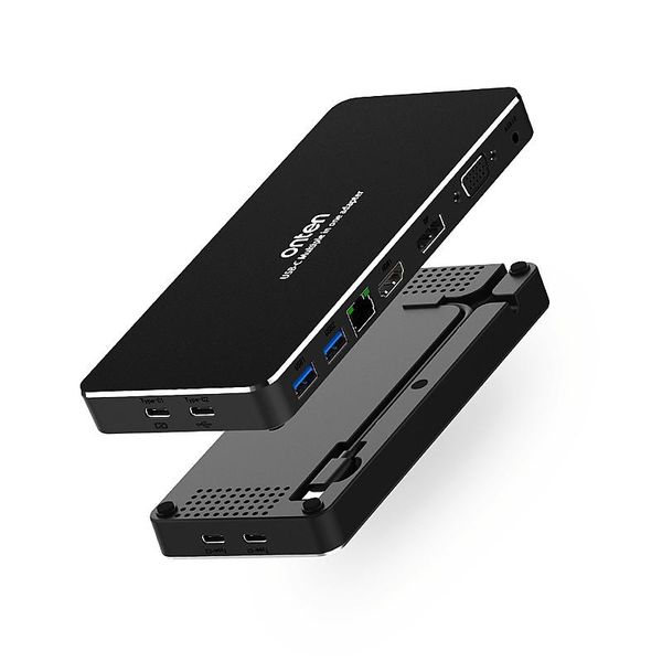 

aluminum usb c hub 9 in 1 with hd rj45 adapter for laptype ports hubs sd card reader docking station stations