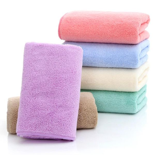 

towel solid color washrag comfort face towe breathable coral velvet home towels absorbent microfiber 35*75cm