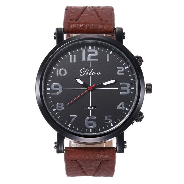 

belt + large dial quartz watch pen watches for men women 3pcs / set boutique gift wristwatches, Slivery;brown