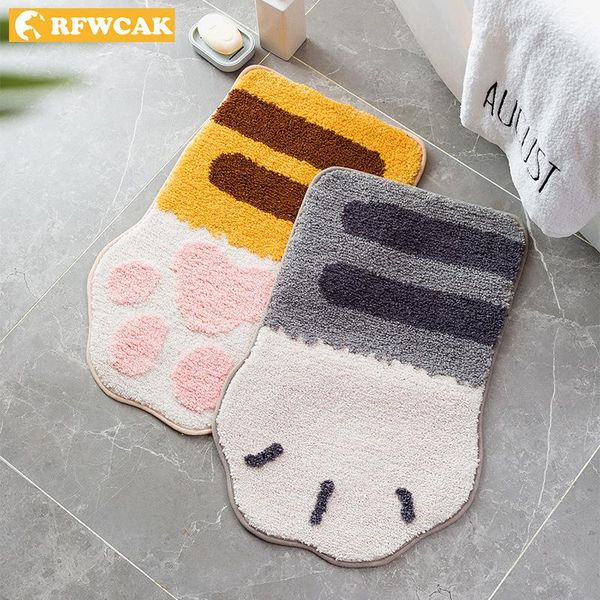 

modern minimalist cute cat's claw small carpet household bathroom non-slip mat cartoon bedroom door tatami carpets