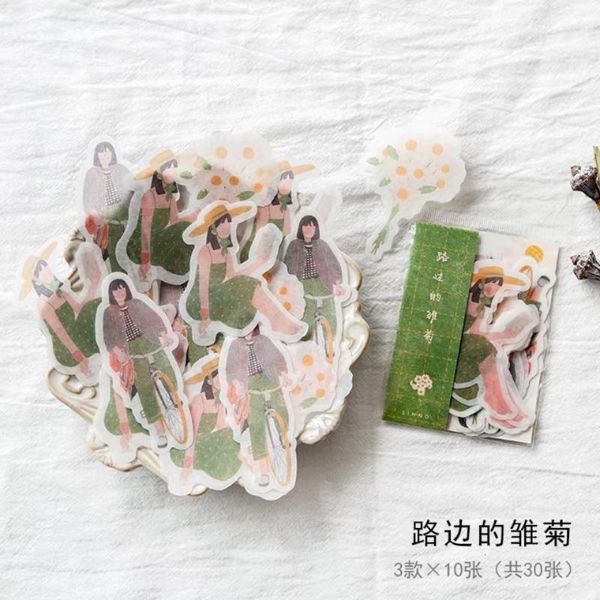 

30pcs lovely girls creative cute self-made scrapbooking stickers decorative sticker diy craft po gift wrap