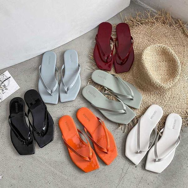 

rimocy summer clip toe beach flip flops women candy colors soft flat heel slippers woman basic outdoor casual slides ladies 210528, Black