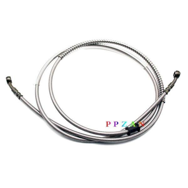 

motorcycle brakes 70" braided hydraulic brake hose line pipeline for chinese gy6 scooter atv dirt bike go kart 10mm banjo ends ppzan