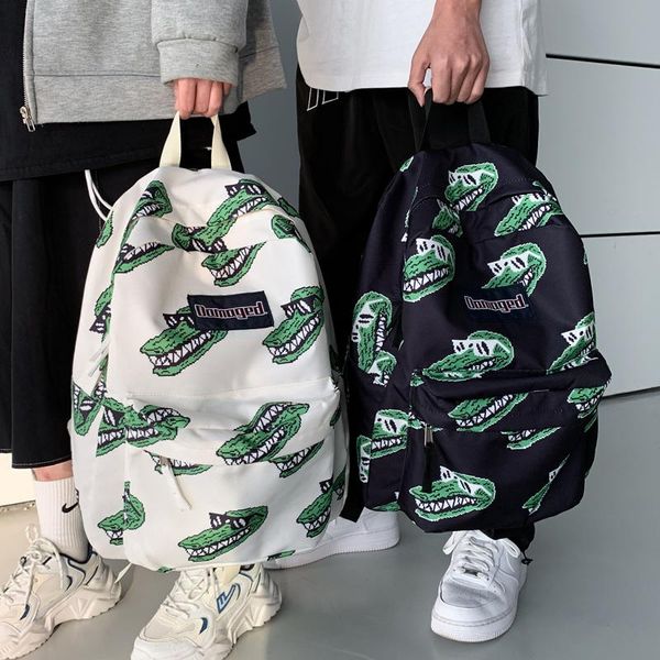 

backpack couple 2021 fashion high school student junior bag ins cool japanese harajuku