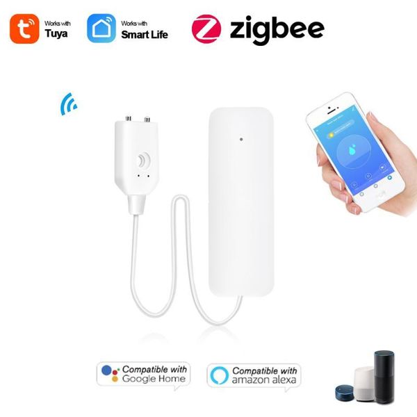 

smart home control tuya zigbee3.0 water leakage alarm flood sensor detector use with gateway
