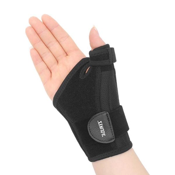 

removable adjustable wristband steel wrist brace support arthritis sprain carpal tunnel splint wrap protector for basketball elbow & knee pa, Black;gray