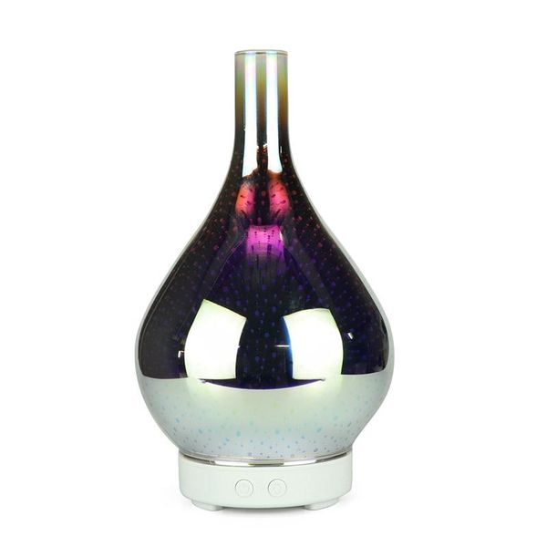 

humidifiers 3d firework glass vase shape air humidifier with 7 color led night light aroma essential oil diffuser mist maker ultrasonic hu