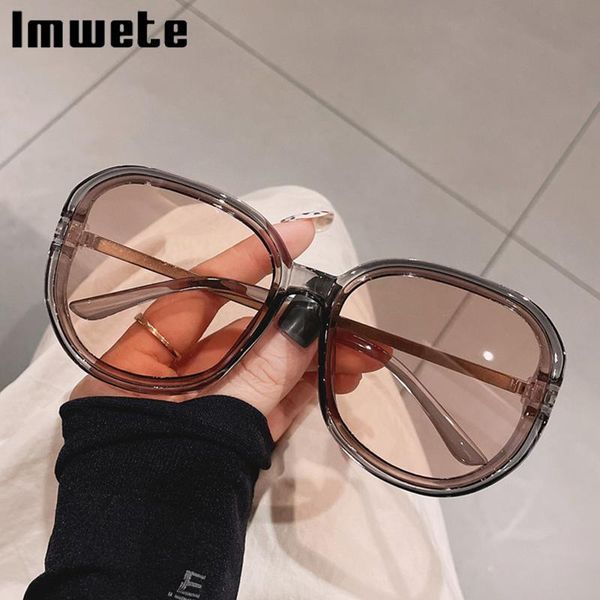 

sunglasses imwete vintage polygon round women oversized colored sun glasses trending outdoors fashion pink green eyewear shades, White;black