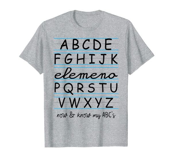 

elemeno teacher alphabet back to school gift kindergarten t-, White;black