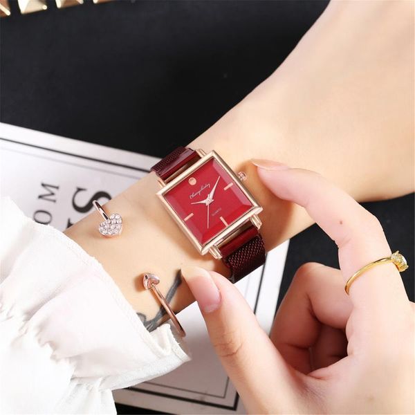 

wristwatches vansvar casual quartz stainless steel band women flower rhinestone watch fashion rose gold wrist romantic luxury bracelet, Slivery;brown
