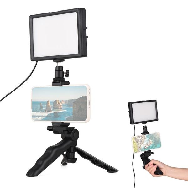 

flash heads andoer desklighting kit led video light + adjustable tripod 14 levels of brightness for live stream vlog shooting
