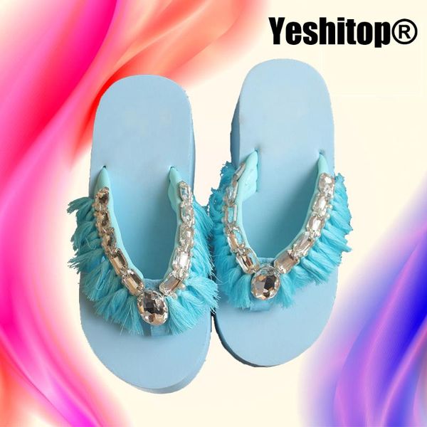 

slippers 2021 summer designer flip flops women wedges sandals for girls with fringe tassel casual and beach attire, Black