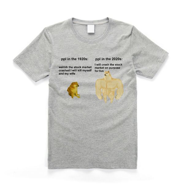 

doge wall street meme edition dogecoin crypto t shirt grey, White;black