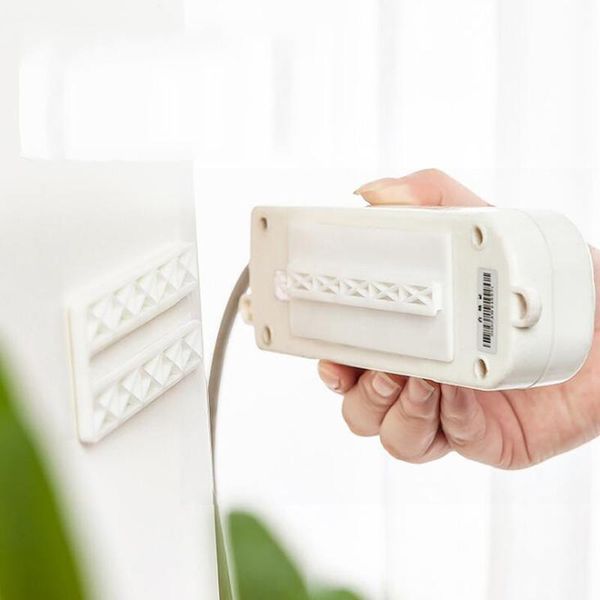 

hooks & rails 2pcs seamless sockets wall holders power strip shelf sticker charging holder fixer storage organizer for