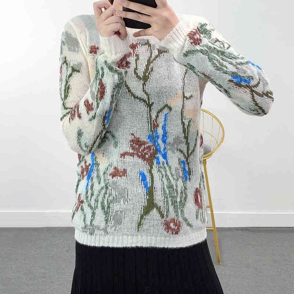 

women's sweaters mohair women thin spring fall long-sleeve round collar b loose lazy wind hollow out knitting sweater woman jumpers kai, White;black