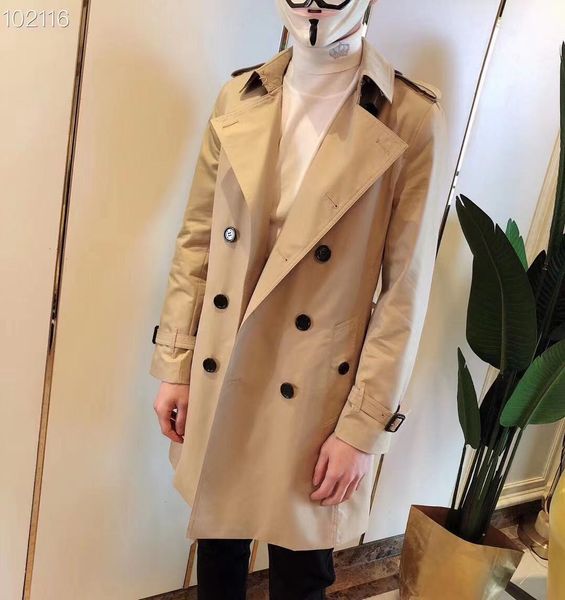 

men's jackets novo casaco trench coat masculino slim estilo britânico kcag, Black;brown