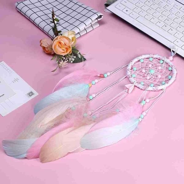 

decorative objects & figurines colorful handmade dream catchers decoration crafts car chimes decor feathers wind pendant hanging bohemian ro