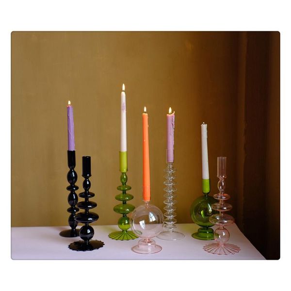 

candle holders christmas votive glass vase flower pot holder candlestick for home, bedroom, living