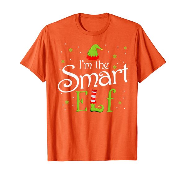 

i'm the smart elf funny group matching family xmas gift t-shirt, White;black