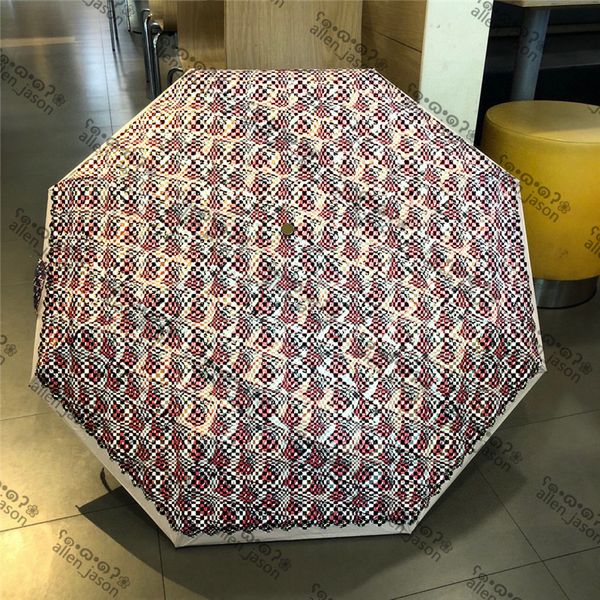 

letter plaid umbrellas hipster automatic folding designer umbrellas outdoor travel luxury multifunction sun umbrellas