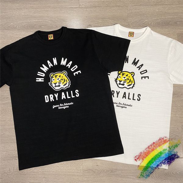 

t shirts slub cotton dry alls tiger printing human made t-shirt men women 1:1 quality fashion t shirts tee, White;black