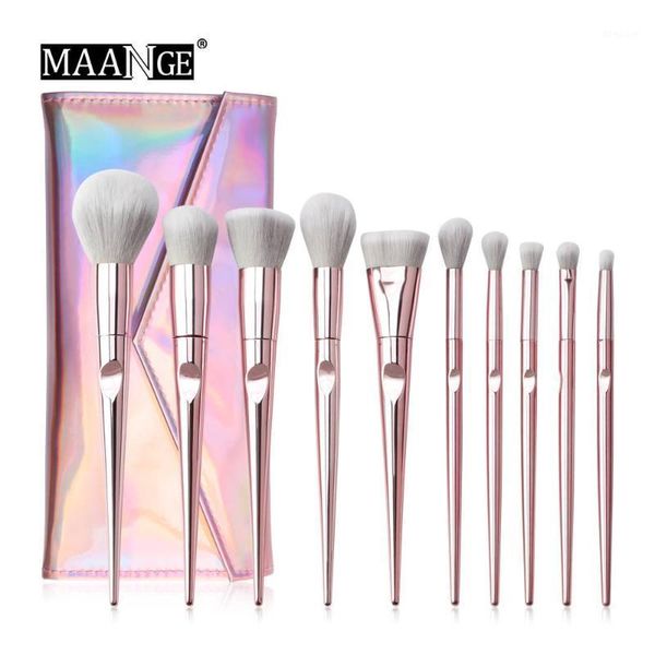 

brushes 10pcs pink makeup set beauty make up brush & 1pc cosmetic bag women blush powder foundation 1