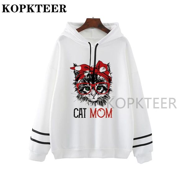 

cat mon hoodie women autumn pullovers hoodies hoody kawaii 90s graphic harajuku female fashion women's & sweatshirts, Black
