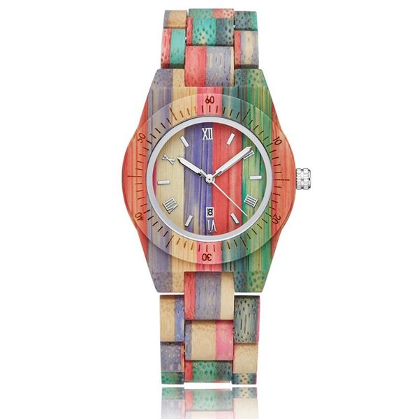 

women quartz bamboo watches wooden watch for ladies' handmade natural bracelet analog luxury gift wristwatch wristwatches, Slivery;brown