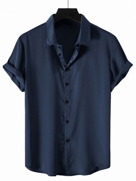 

men button through solid shirt y2ja#, White;black