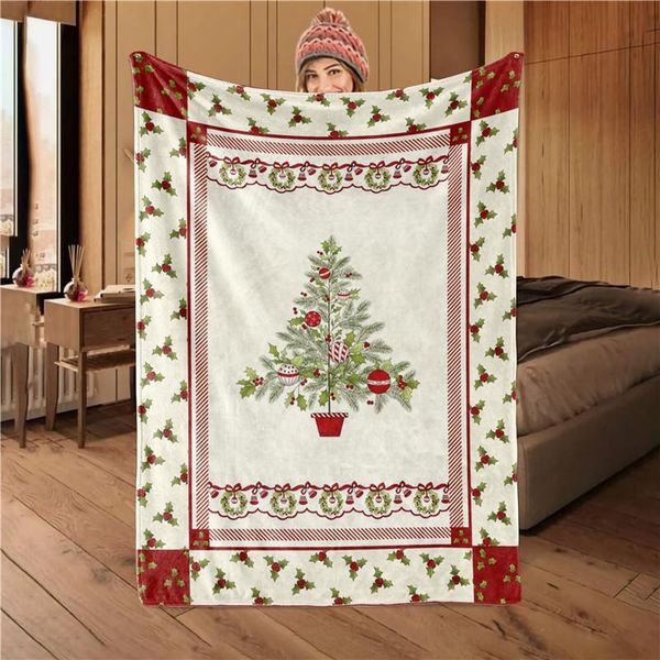 

blankets merry christmas tree plush blanket throw for couch bed air conditioning quilts cover perfect child weighted