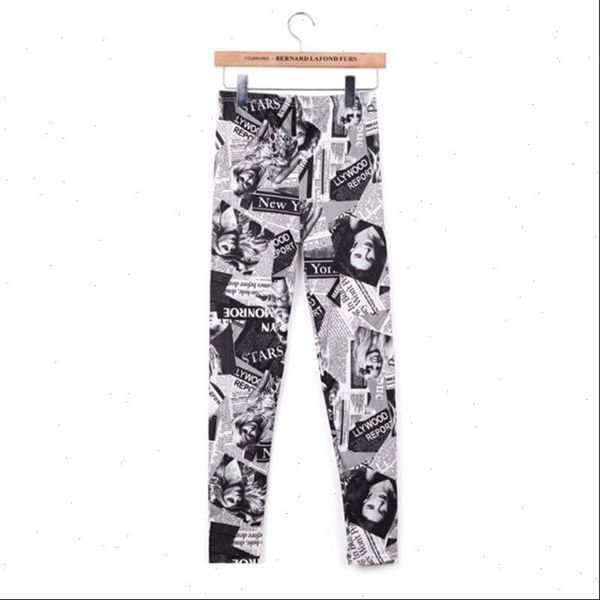 

womens classic women legging retro beautiful printed casual ankle length elastic tights workout party slim pants, Black