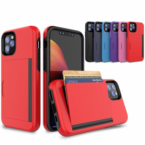 Hybrid Shockupy Candy Color Case для iPhone 11 12 x XS 7 8 плюс XS MAX 6 Чехол Flip Armor Слоты кредитной карты