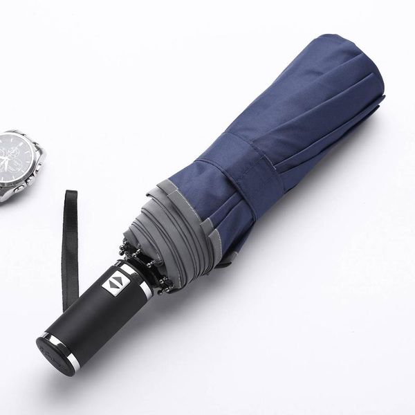 

umbrellas windproof men rain umbrella full automatic folding uv protection creative big portable corporation y6s