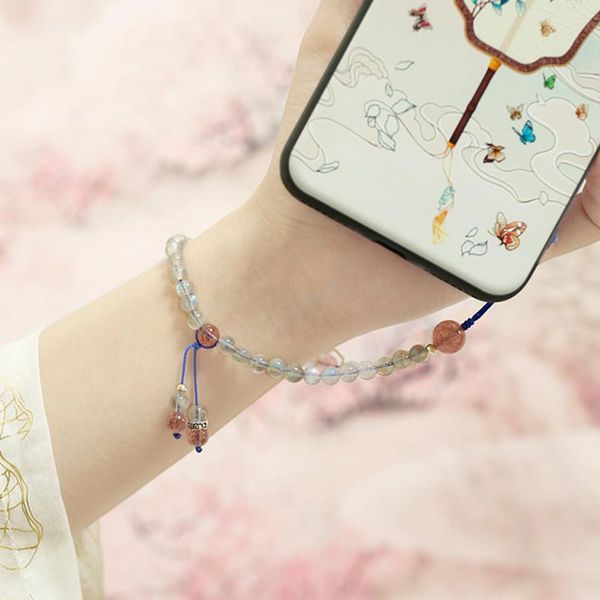 

cell phone straps & charms originaldiy chinese style mobile lanyard moonstone cute chain creative sling cellphone custom