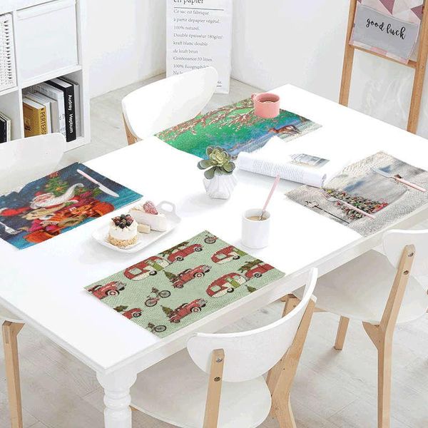 

table napkin cartoon character role playing pattern wedding restaurant decoration placemat family kitchen mat supplies 35x45cm