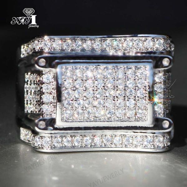 

wedding rings yayi jewelry princess cut 8.6 ct white zircon silver color engagement heart girls party ring gifts 889, Slivery;golden