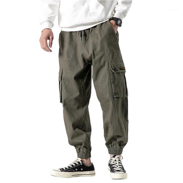 

men's pants men's cargo man casual baggy japanese style trousers for men classic fashion vintage, Black