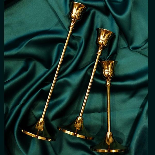

candle holders metal nordic creative holder large romantic dinner modern simple golden kaarsenhouder home decor bn50ch