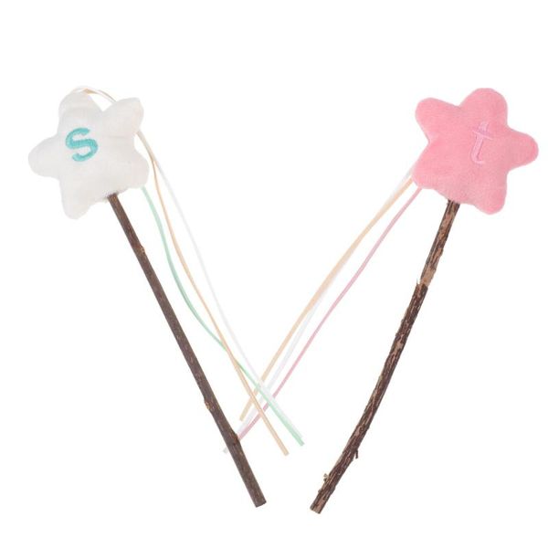 

cat toys 2pcs pet teasing stick funny kitten interactive cats entertainment