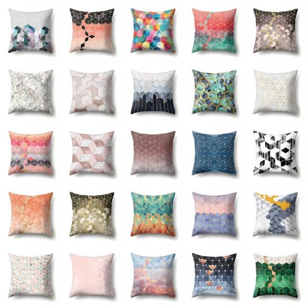 Almofada/travesseiro decorativo Nórdico Cushion Cover Geométrico Almofadas Geométricas Pillowslip Polyester Fashion Decoração de casa simples 45 case